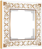 Рамка универсальная Werkel Antik 1-м. металл белое золото картинка